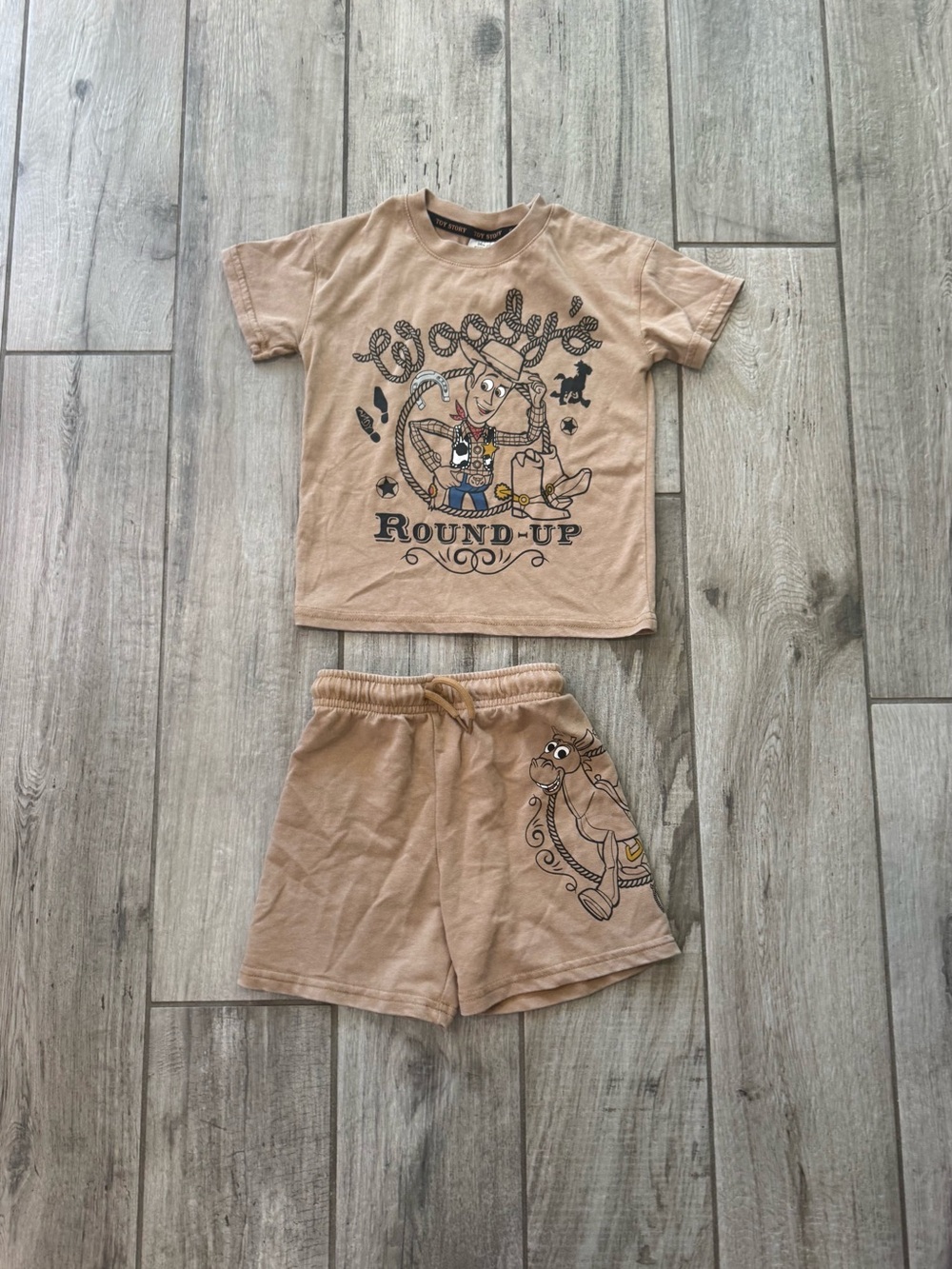Woody's Round-Up Tan Kids  Set - Short Sleeve & Shorts
